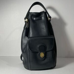 Vintage Coach Backpack Bag Black